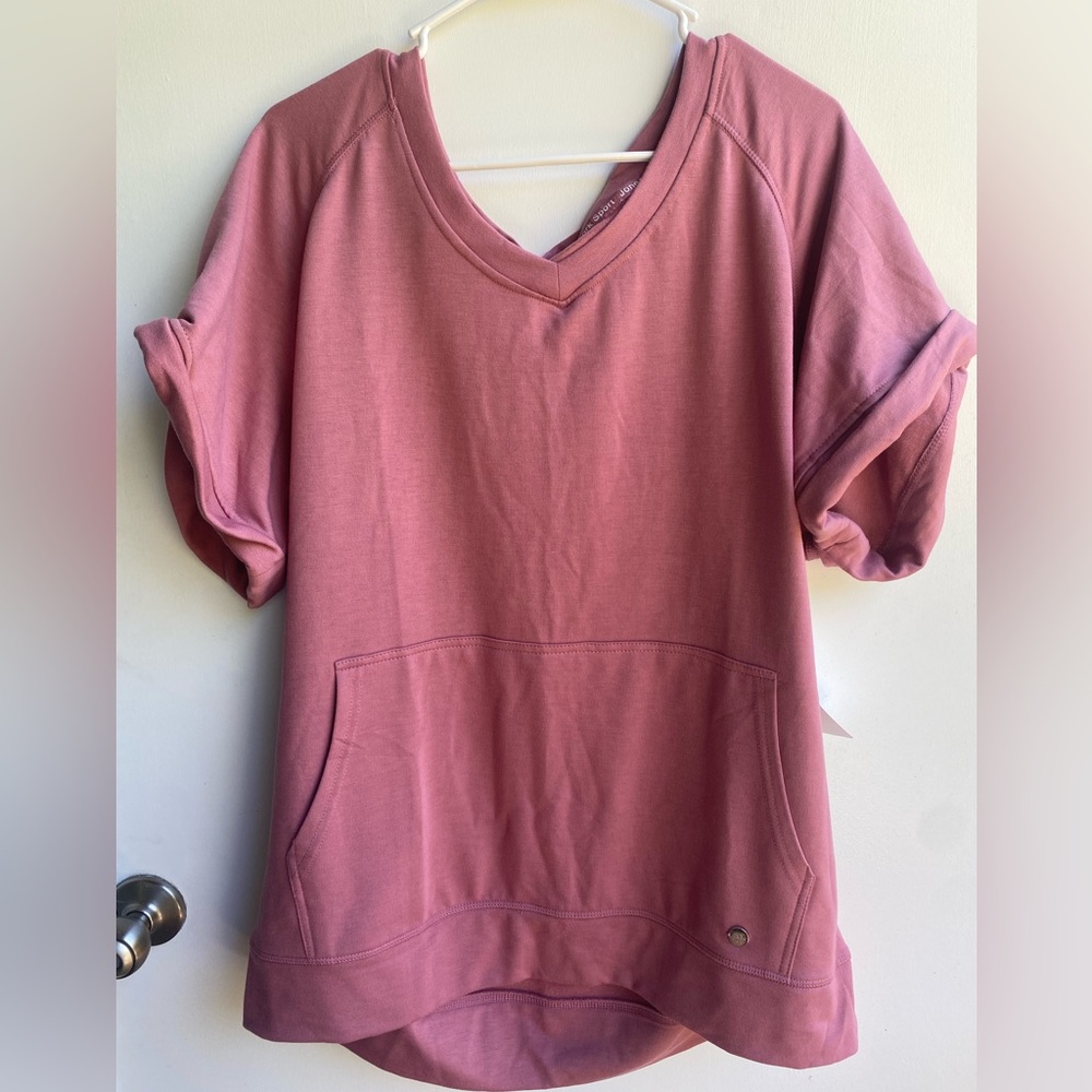 Jones New York Sport Women’s 1X Pink Short Sleeve